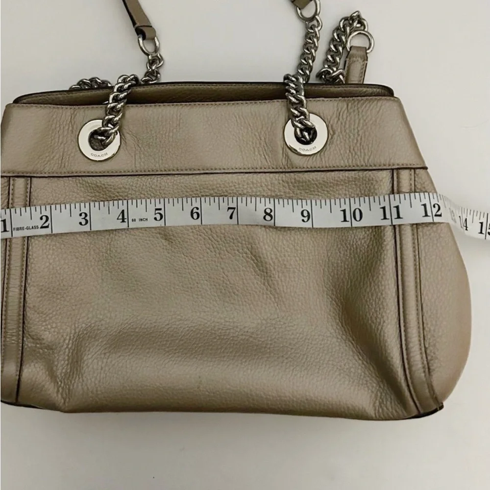 Coach Gold Metallic Brooke Chain Shoulder Bag Style F39019